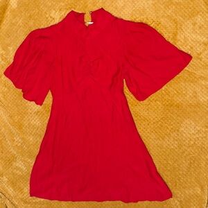 Free People Vibrant Red Dress with back details